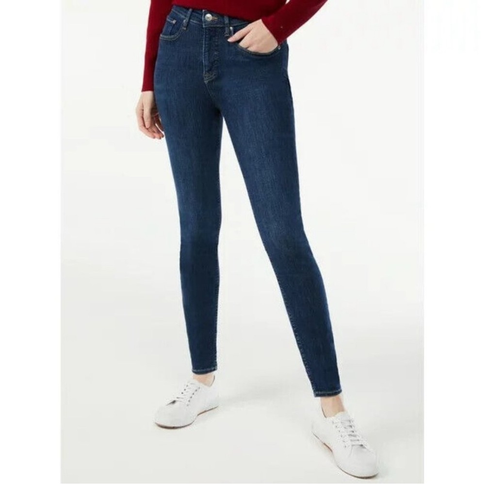 Women’s Free Assembly High Rise Skinny Jeans Stretchy Dark Wash Size 8